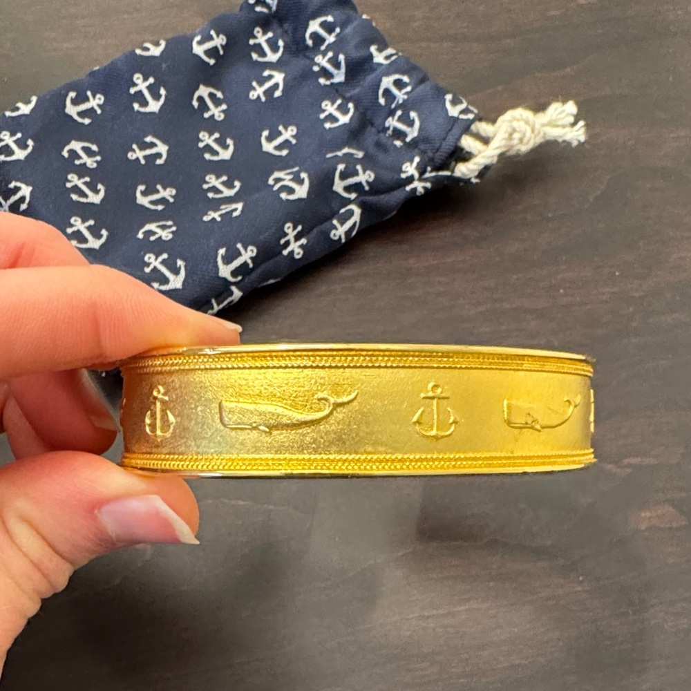 Kiel James Patrick Gold Nautical Anchor Bracelet